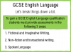 A Guide to the Edexcel GCSE English Language Qualification Teaching Resources (slide 5/17)